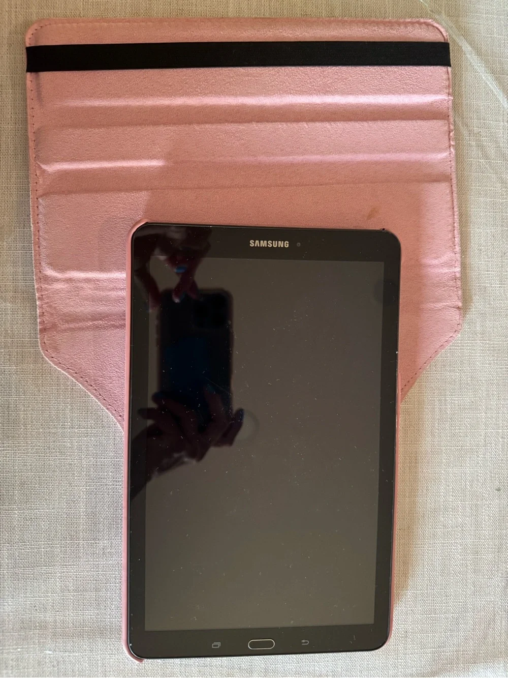 Amazon Rose Gold and Black Rotating Tablet Folio Case